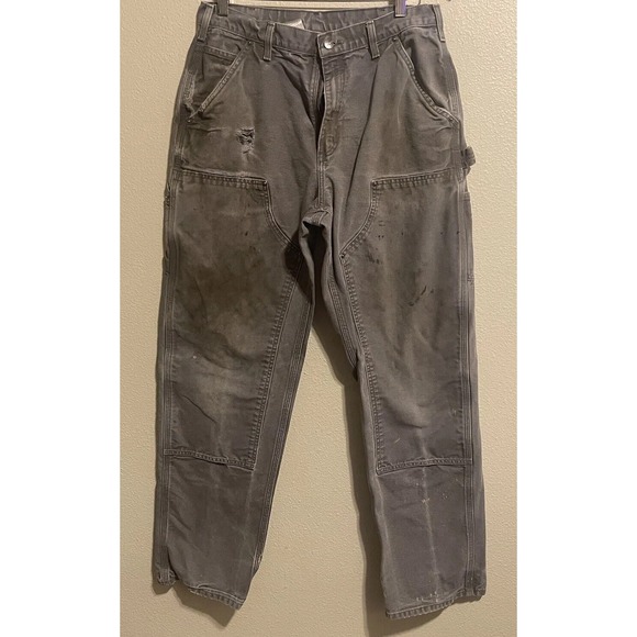 Carhartt B136 GVL Dungaree Fit 33x34 Carpenter Pants P-392